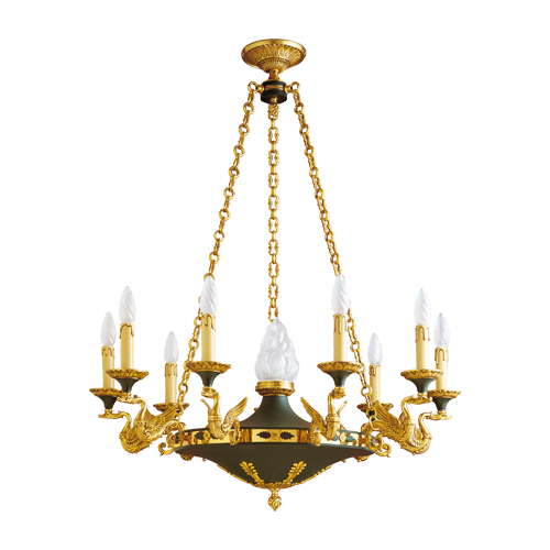 Lucien Gau Solid bronze chandelier 15039 Empire