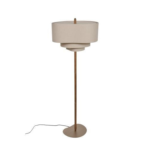 Pebble – Market Set – Lampadaire organique en tissu écru et bois pour une ambiance douce et enveloppante