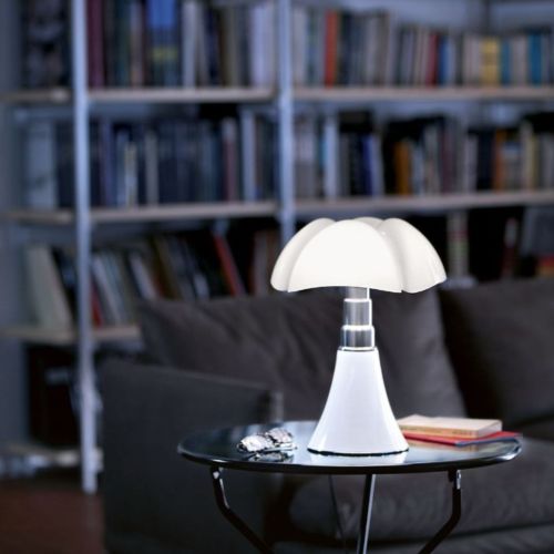Mini Pipistrello Martinelli Luce - Dimmbare LED-Tischleuchte - Gae Aulenti - H 35 cm, ⌀ 27 cm, 2700K 2
