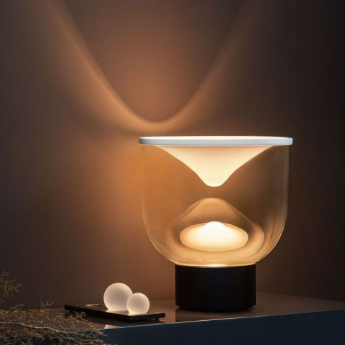 Grammoluce – Lampe de table LED interactive à sphères en verre – Ø40 x H46 cm – Martinelli Luce 2