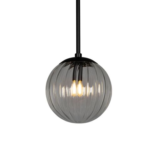 Globe Single – Pendelleuchte – Schwung – Glas nach Wahl – E14 LED – Ø 20 cm