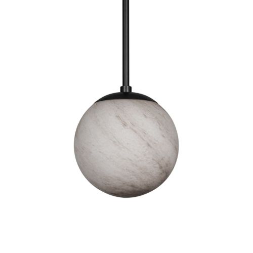 Globe Single – Pendelleuchte – Schwung – Glas nach Wahl – E14 LED – Ø 20 cm