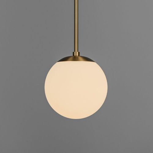 Globe Single – Pendelleuchte – Schwung – Glas nach Wahl – E14 LED – Ø 20 cm