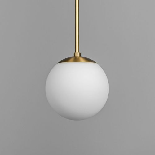 Globe Single – Pendelleuchte – Schwung – Glas nach Wahl – E14 LED – Ø 20 cm