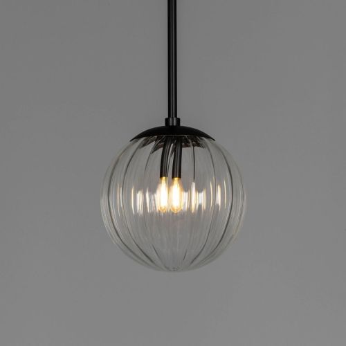 Globe Single – Suspension – Schwung – Verre au choix – LED E14 – Ø 20 cm