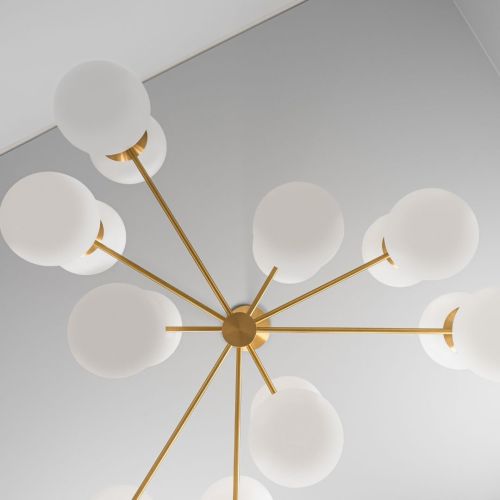 Zodiac – Kronleuchter / Pendelleuchte – Schwung – 18-flammig E14 – L 131 cm