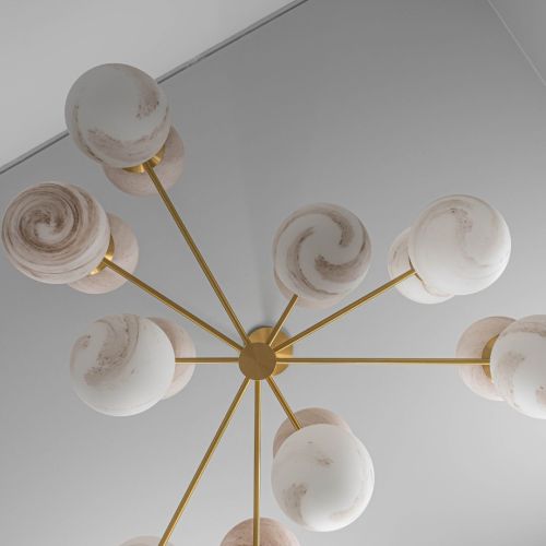 Zodiac – Chandelier / Pendant Light – Schwung – 18 E14 Lights – L 131 cm