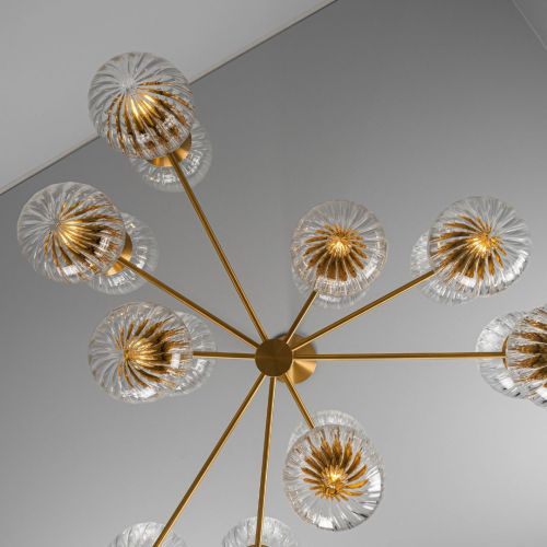 Zodiac – Kronleuchter / Pendelleuchte – Schwung – 18-flammig E14 – L 131 cm