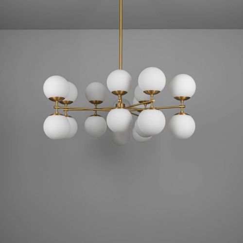 Zodiac – Kronleuchter / Pendelleuchte – Schwung – 18-flammig E14 – L 131 cm