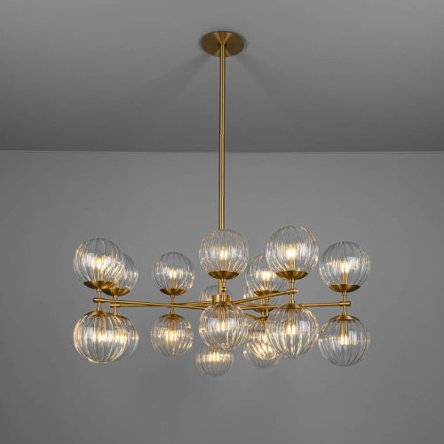 Zodiac – Chandelier / Pendant Light – Schwung – 18 E14 Lights – L 131 cm