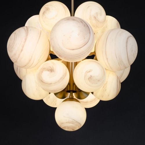 Nova – Kronleuchter / Pendelleuchte – Schwung – 19-flammig E14 – L 69 cm
