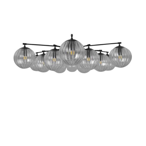 Orion Round – Kronleuchter / Pendelleuchte – Schwung – 12-flammig E14 – Ø 121 cm