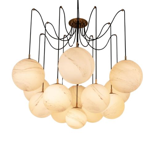 Spider – Kronleuchter / Pendelleuchte – Schwung – 13-flammig E14 – L 159 cm