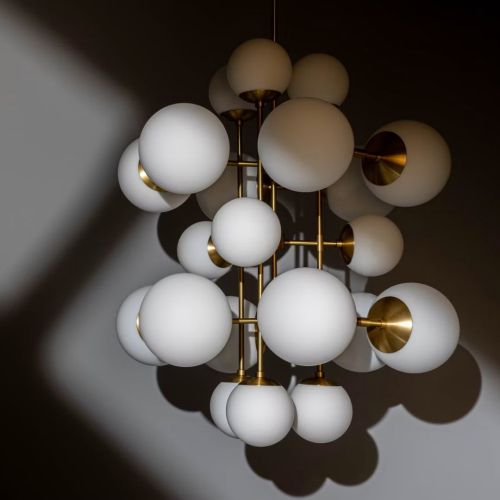 Glow – Kronleuchter / Pendelleuchte – Schwung – 21-flammig E14 – L 81 cm