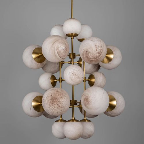 Glow – Kronleuchter / Pendelleuchte – Schwung – 21-flammig E14 – L 81 cm