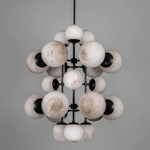 Glow – Kronleuchter / Pendelleuchte – Schwung – 21-flammig E14 – L 81 cm