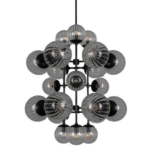 Glow – Chandelier / Pendant Light – Schwung – 21 E14 Lights – L 81 cm