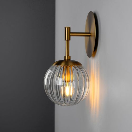 Sunset – Wall Light – Schwung – Glass Globe – E14 LED – H 31 cm