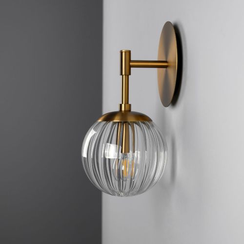 Sunset – Wandleuchte – Schwung – Glaskugel – E14 LED – H 31 cm