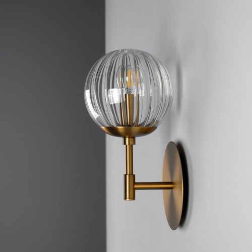Sunset – Wandleuchte – Schwung – Glaskugel – E14 LED – H 31 cm