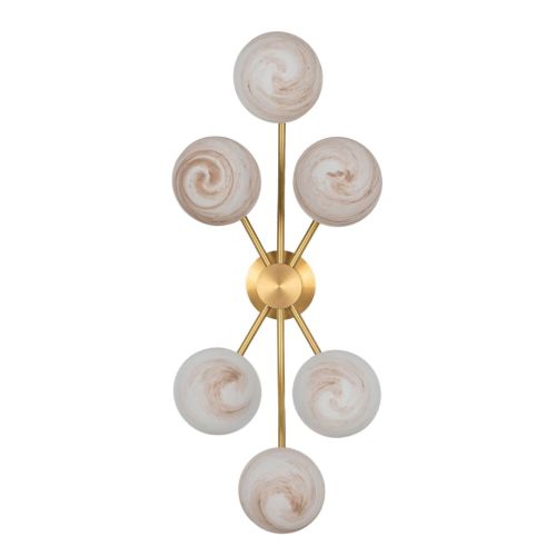 Orion 6 – Wand- / Deckenleuchte – Schwung – 6-flammig E14 – H 85 cm