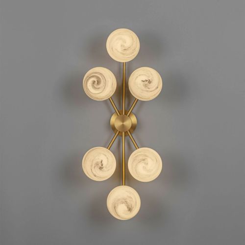 Orion 6 – Wand- / Deckenleuchte – Schwung – 6-flammig E14 – H 85 cm