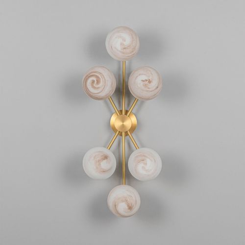 Orion 6 – Wand- / Deckenleuchte – Schwung – 6-flammig E14 – H 85 cm