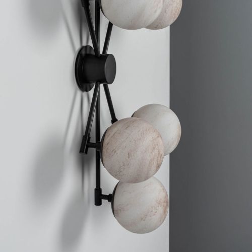 Orion 6 – Applique murale / Plafonnier – Schwung – 6 lumières E14 – H 85 cm