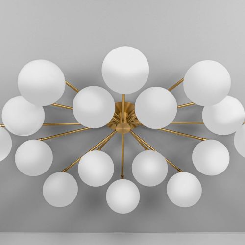 Orion Oval – Plafonnier / Suspension à tige – Schwung – 16 lumières E14 – L 155 cm
