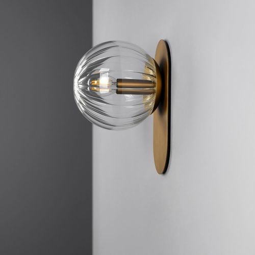 Adrion S – Wand- / Deckenleuchte – Schwung – Glaskugel – E14 LED – H 23 cm