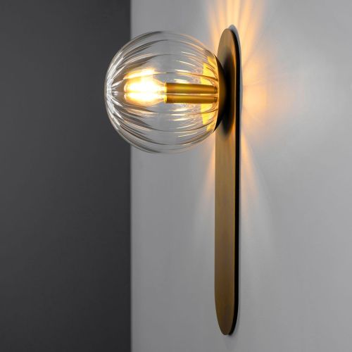 Adrion L – Wand- / Deckenleuchte – Schwung – Glaskugel – E14 LED – H 38 cm