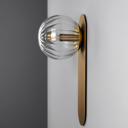 Adrion L – Wand- / Deckenleuchte – Schwung – Glaskugel – E14 LED – H 38 cm