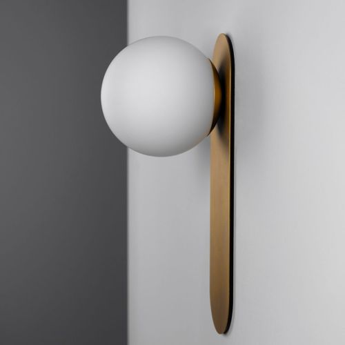 Adrion L – Wand- / Deckenleuchte – Schwung – Glaskugel – E14 LED – H 38 cm