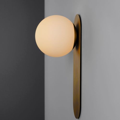 Adrion L – Wall / Ceiling Light – Schwung – Glass Globe – E14 LED – H 38 cm