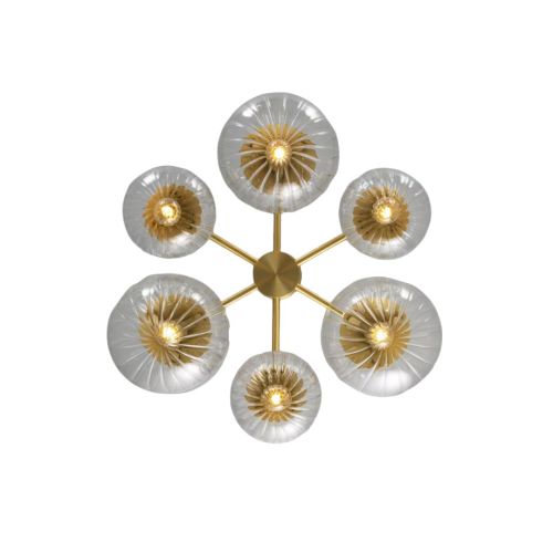 Orion Mix – Pendel- / Deckenleuchte – Schwung – 6-flammig E14 – L 155 cm