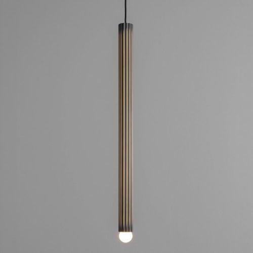 Vesta Single XLG – Suspension – Schwung – Laiton massif – LED E14 – H 431 cm