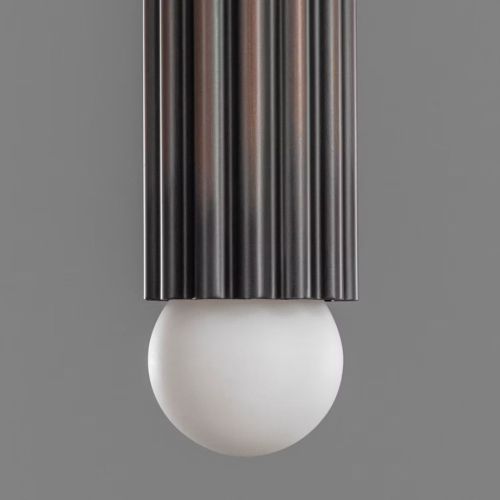 Vesta Single SM – Pendant Light – Schwung – Solid Brass – E14 LED – H 377 cm