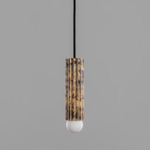Vesta Single SM – Pendant Light – Schwung – Solid Brass – E14 LED – H 377 cm