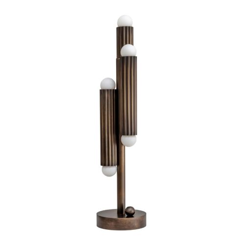 Vesta Table – Lampe de table – Schwung – Laiton massif – 6 LED E14 – H 61 cm