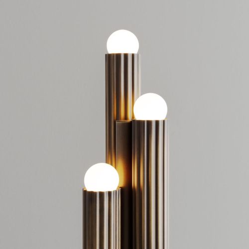 Vesta Table – Table Lamp – Schwung – Solid Brass – 6 E14 LEDs – H 61 cm