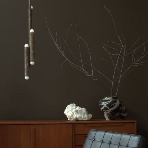 Vesta Pendant – Suspension – Schwung – Laiton massif – 6 LED E14 – H 102 à 192 cm 2