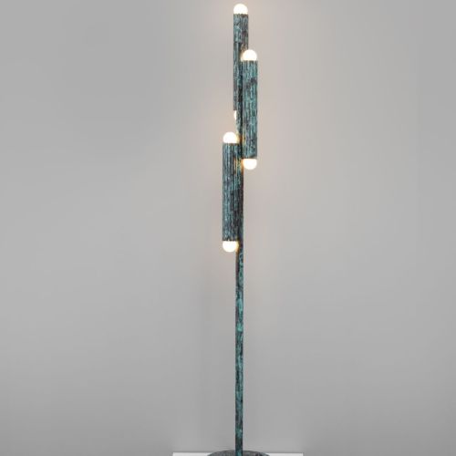 Vesta Floor – Floor Lamp – Schwung – Solid Brass – 6 E14 LEDs – H 153 cm