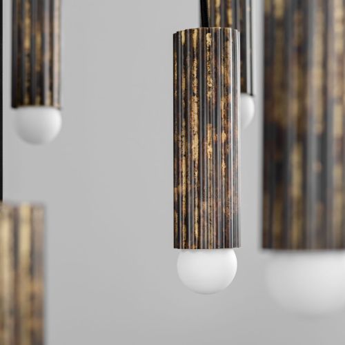 Vesta Cluster 32 – Kronleuchter / Pendelleuchte – Schwung – Massives Messing – E14 LED – Ø 90 cm