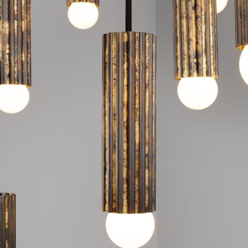 Vesta Cluster 32 – Chandelier / Pendant Light – Schwung – Solid Brass – E14 LED – Ø 90 cm