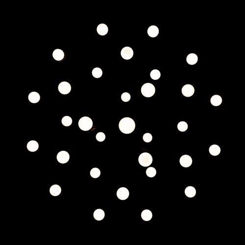 Vesta Cluster 32 – Lustre suspension – Schwung – Laiton massif – LED E14 – Ø 90 cm