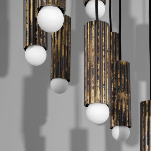 Vesta Cluster 32 – Chandelier / Pendant Light – Schwung – Solid Brass – E14 LED – Ø 90 cm