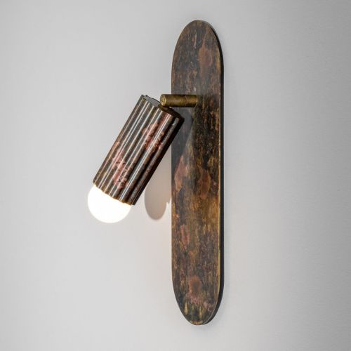 Vesta Flex – Verstellbare Wandleuchte – Schwung – Massives Messing – E14 LED – H 31 cm