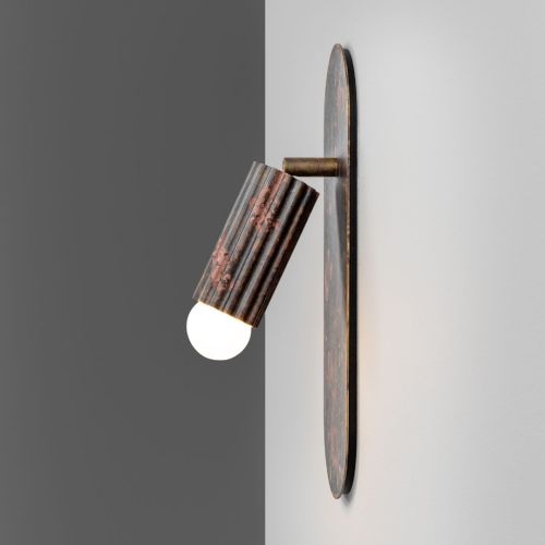 Vesta Flex – Verstellbare Wandleuchte – Schwung – Massives Messing – E14 LED – H 31 cm