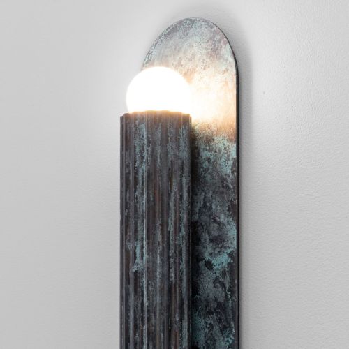 Vesta XLG – Applique murale / Plafonnier – Schwung – Laiton massif – 2 LED E14 – H 92 cm