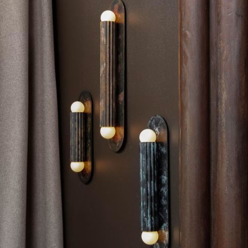 Vesta MD – Applique murale / Plafonnier – Schwung – Laiton massif – 2 LED E14 – H 38 cm 2